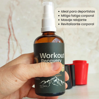 Aceite corporal natural para alivio muscular post-entrenamiento