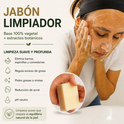 Jabón limpiador suave kit elimina el acné para piel con acné y piel sensible - Bionnabis Health