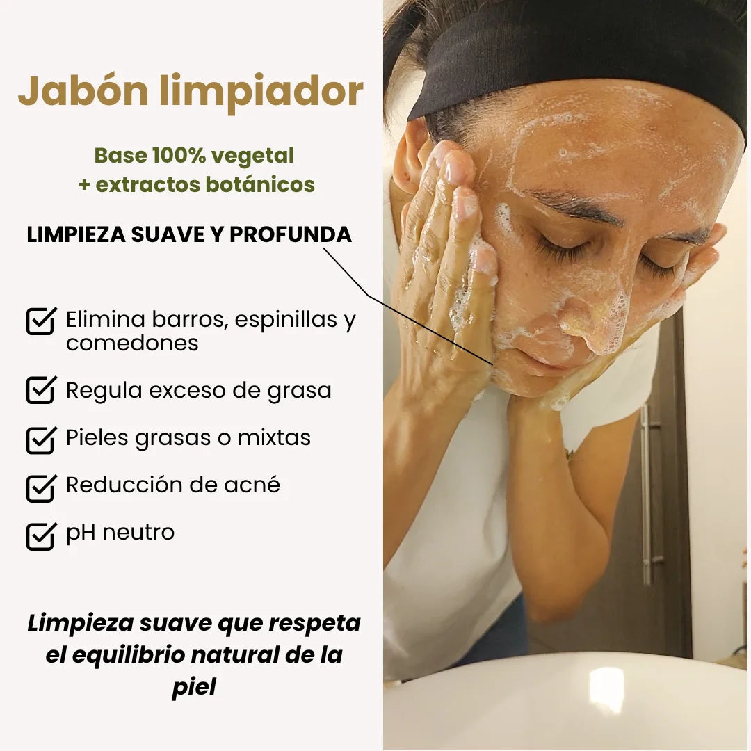Jabón limpiador suave kit elimina el acné para piel con acné y piel sensible - Bionnabis Health