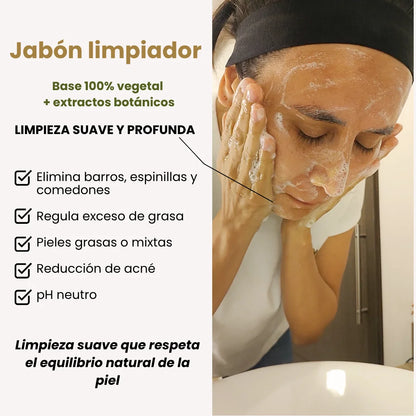 Jabón limpiador suave kit elimina el acné para piel con acné y piel sensible - Bionnabis Health