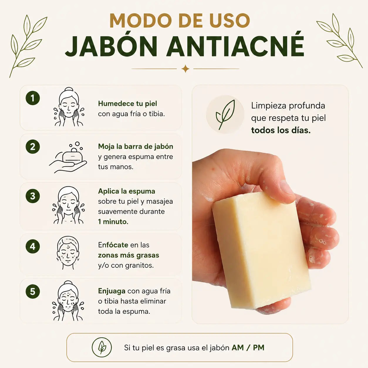 modo de uso jabón antiacné